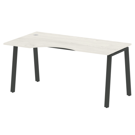 Стол криволинейный левый Metal System Style БА.СА-1 Л 1600x900x750 (Дуб Наварра/Антрацит металл)