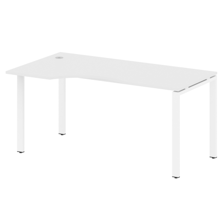 Стол криволинейный левый Metal System Style БП.СА-1 Л 1600x900x750 (Белый/Белый металл)