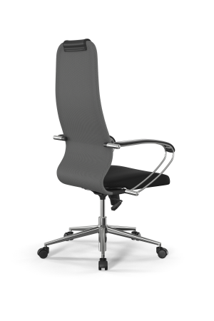 Кресло для руководителя Метта Sit 8 B1-10K - UMF(X1) /Uh02/Wh00/K1cL(M09.B23.G18.W01) (Светло-серый | Черный)