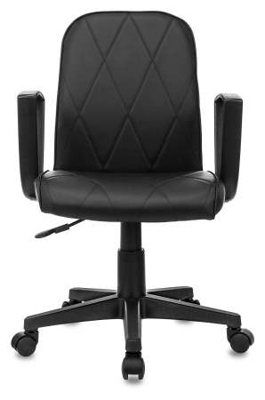 Кресло CH-327 черный эко.кожа крестов. пластик черный (Черный)