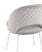 Стул Меган велюр с ромбами светло-серый белые ножки (Стул Меган светло-серый) Стул Меган велюр с ромбами светло-серый белые ножки (Стул Меган светло-серый)