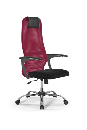 Кресло для руководителя Метта Sit 8 B1-8U - X1+UMF(X1) /Uh00/Wh00/U0mL-b(M09.B21.G20.W01) (Красный | Черный)