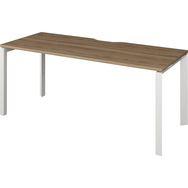 Стол на металлокаркасе Аргентум-МП НТМП.П-160 1600x730x750 (Дуб сафари/Белый)