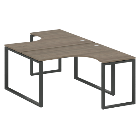 Рабочая станция криволинейная Metal System Style БО.РАС-СА-2.3 1400x2435x750 (Вяз/Антрацит металл)