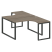 Рабочая станция криволинейная Metal System Style БО.РАС-СА-2.3 1400x2435x750 (Дуб Наварра/Серый металл)