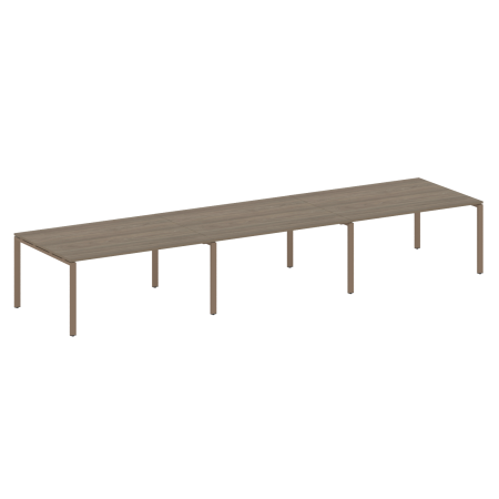 Переговорный стол 3 столешницы Metal System Style БП.ПРГ-3.4 4800x1235x750 (Вяз/Мокко металл)