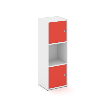 Стеллаж Locker Plus LK.K-001 408x350x1203 (Белый | Красный)
