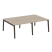 Рабочая станция на деревянных опорах Onix Wood OW.D.RS-4.2.8 2360x1635x750 (Тиквуд Темный/Дуб Темный) Рабочая станция на деревянных опорах Onix Wood OW.D.RS-4.2.8 2360x1635x750 (Тиквуд Темный/Дуб Темный)