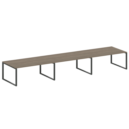 Переговорный стол 3 столешницы Metal System Style БО.ПРГ-3.5 5400x1235x750 (Вяз/Антрацит металл)
