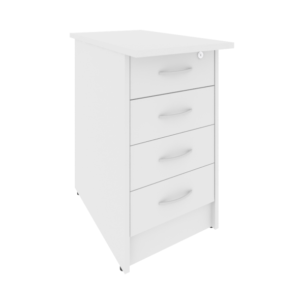 Тумба приставная с замком Riva А.ТП-4.2F-S 412x720x750 (Белый)