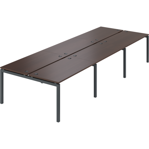 Стол на металлокаркасе для заседаний Арго-М АМП-420 4200x1236x760 (Дуб венге/Антрацит)