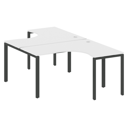 Рабочая станция криволинейная Metal System Style БП.РАС-СА-2.3 1400x2435x750 (Белый/Антрацит металл)