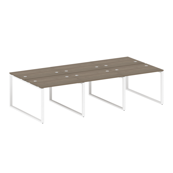 Рабочая станция Metal System Style БО.СМ-6.1 3000x1475x750 (Вяз/Белый металл) Рабочая станция Metal System Style БО.СМ-6.1 3000x1475x750 (Вяз/Белый металл)