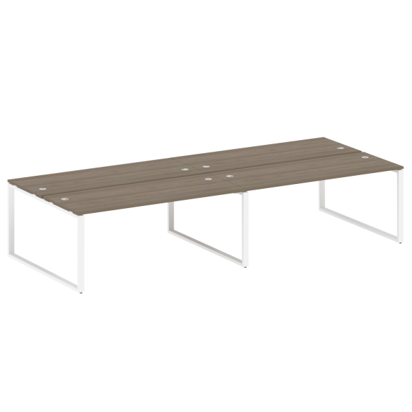 Рабочая станция Metal System Style БО.СМ-4.5 3600x1475x750 (Вяз/Белый металл) Рабочая станция Metal System Style БО.СМ-4.5 3600x1475x750 (Вяз/Белый металл)