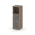 Шкаф средний узкий SN.STU-202(L) (400х400х1203) (Антрацит/Тиквуд Светлый/Прозрачный) Шкаф средний узкий SN.STU-202(L) (400х400х1203) (Антрацит/Тиквуд Светлый/Прозрачный)
