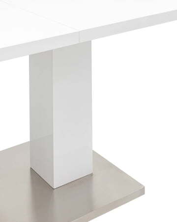 Стол обеденный Сиэтл раскладной 140-180*90 глянцевый белый (Стол обеденный Сиэтл белый)