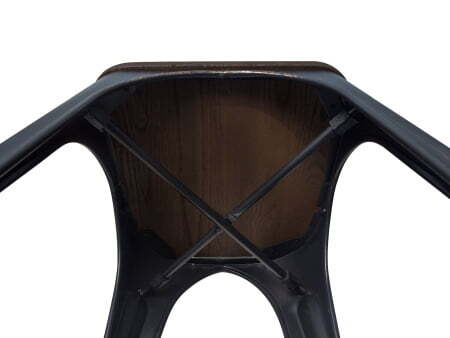 Стул TOLIX WOOD черный патина золото (Стул Tolix черный, платина-золото) Стул TOLIX WOOD черный патина золото (Стул Tolix черный, платина-золото)