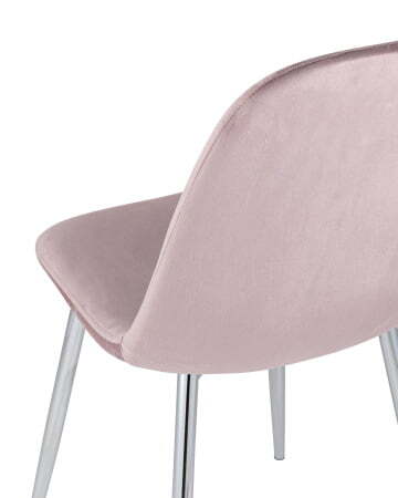 Стул Валенсия велюр розовый хромированные ножки (Стул Валенсия розовый)