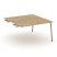 Двойной стол приставка к опорным тумбам ES.D.SPR-3-VK (1380х1500х750) (Тиквуд Светлый/Металл Латте)