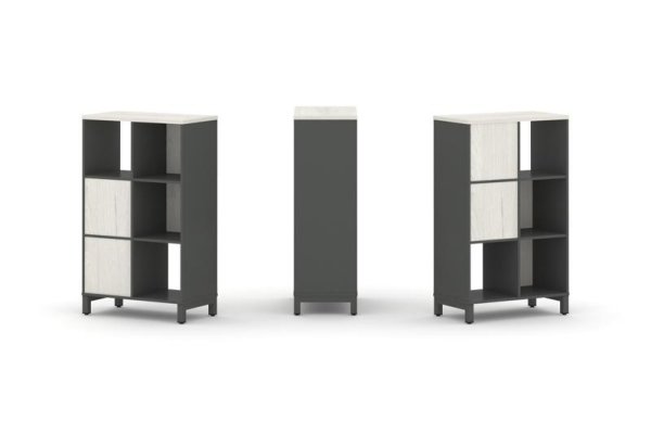 Набор стеллажа 2-х сторонний, 3 яруса SN.NSD-321 (754х400х1248) (Антрацит/Дуб Наварра/Металл Антрацит) Набор стеллажа 2-х сторонний, 3 яруса SN.NSD-321 (754х400х1248) (Антрацит/Дуб Наварра/Металл Антрацит)