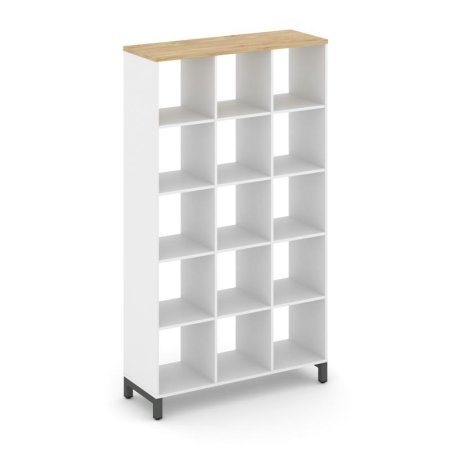 Каркас стеллажа 5 ярусов SN.KS-530 (1121х400х1982) (Белый/Тиквуд Светлый/Металл Антрацит)