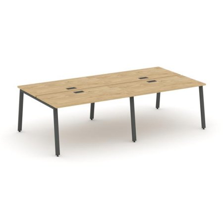 Рабочая станция 2-х сторонняя SN-6A.DRS-034 (3160х1232х750) (Тиквуд Светлый/Металл Антрацит)