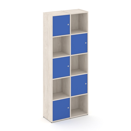 Стеллаж Locker Plus LK.K-008 798x350x1983 (Денвер Светлый | Синий)