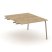 Двойной стол приставка к опорным тумбам ES.D.SPR-2-VK (1180х1500х750) (Тиквуд Светлый/Металл Латте)