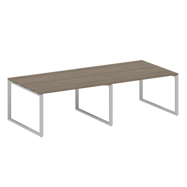 Переговорный стол 2 столешницы Metal System Style БО.ПРГ-2.3 2800x1235x750 (Вяз/Серый металл) Переговорный стол 2 столешницы Metal System Style БО.ПРГ-2.3 2800x1235x750 (Вяз/Серый металл)