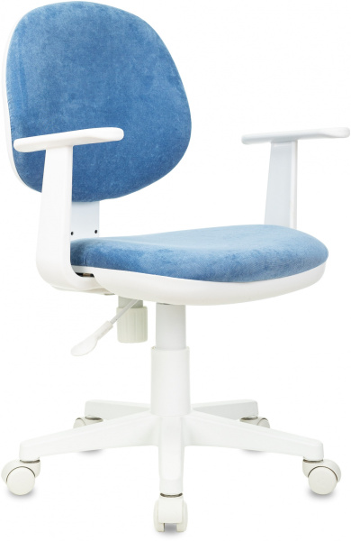 Кресло детское CH-W356AXSN голубой Velvet 86 крестов. пластик пластик белый (Голубой)
