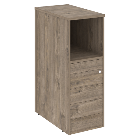 Тумба 5 ящиков TIP-ON завершающая, левая Onix O.R-TV-5TIPL 436x767x1185 (Тиквуд Темный)
