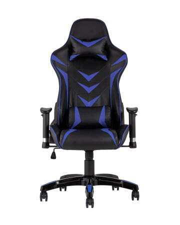 Кресло игровое TopChairs Corvette синее (Геймерское кресло Corvette черный, синий)