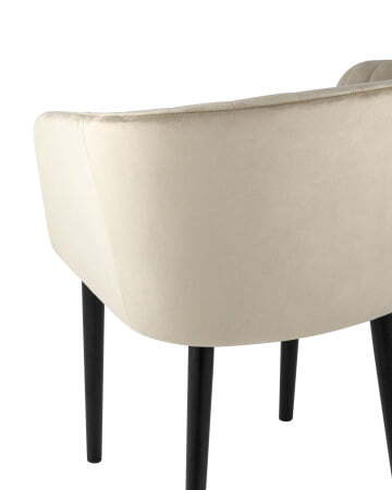 Стул с подлокотниками Нейтон велюр бежевый (Стул Нейтон бежевый)