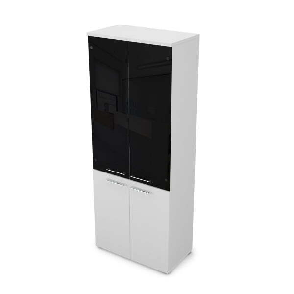 Шкаф высокий со стеклом Gloss line 9НШ.005.22 800x450x2045 (Белый премиум) Шкаф высокий со стеклом Gloss line 9НШ.005.22 800x450x2045 (Белый премиум)