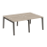 Рабочая станция на деревянных опорах Onix Wood OW.D.RS-4.1.7 1960x1475x750 (Тиквуд Светлый/Дуб Темный) Рабочая станция на деревянных опорах Onix Wood OW.D.RS-4.1.7 1960x1475x750 (Тиквуд Светлый/Дуб Темный)