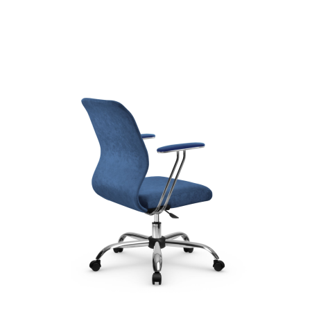 Кресло для руководителя Метта SU-Mr-4(Vivaldi)/подл.078/осн.006 (Светло-синий)
