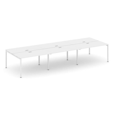 Рабочая станция 2-х сторонняя SN-4P.DRS-062 (3540х1232х750) (Белый/Металл Белый)
