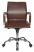 Кресло руководителя CH-993-Low коричневый эко.кожа низк.спин. крестов. металл хром (Коричневый)