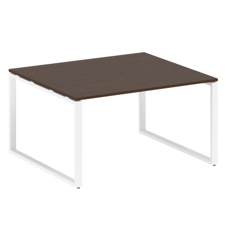 Переговорный стол 1 столешница Metal System Style БО.ПРГ-1.3 1400x1235x750 (Венге Цаво/Белый металл)