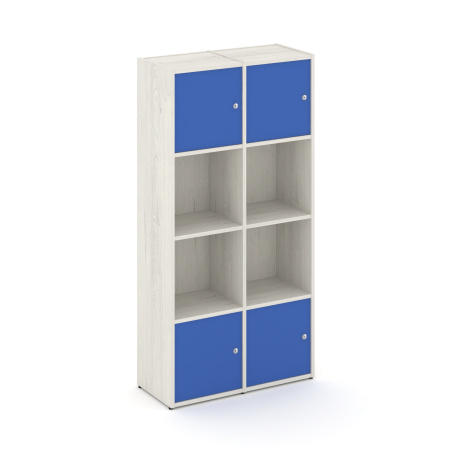Стеллаж Locker Plus LK.K-005 798x350x1593 (Дуб Наварра | Синий)