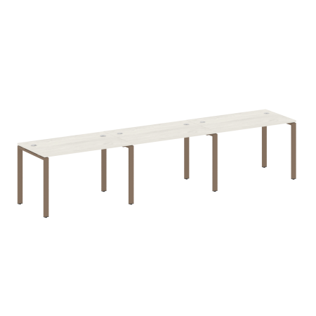 Рабочая станция на 3 раб. места Metal System Style БП.СМ-3.2 3600x720x750 (Дуб Наварра/Мокко металл)