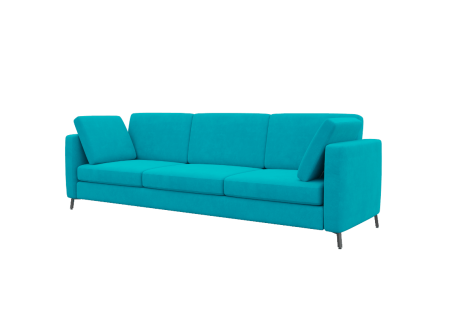 Диван трехместный BRS-3 (Teddy 133/Металл Черный)