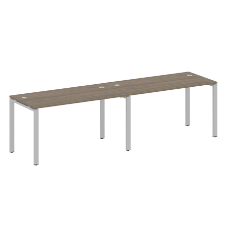 Рабочая станция на 2 раб.места Metal System Style БП.СМ-2.3 2800x720x750 (Вяз/Серый металл)