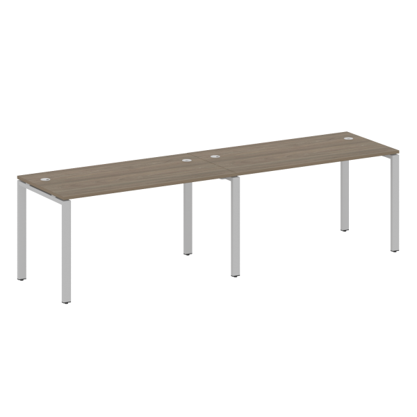 Рабочая станция на 2 раб.места Metal System Style БП.СМ-2.3 2800x720x750 (Вяз/Серый металл) Рабочая станция на 2 раб.места Metal System Style БП.СМ-2.3 2800x720x750 (Вяз/Серый металл)