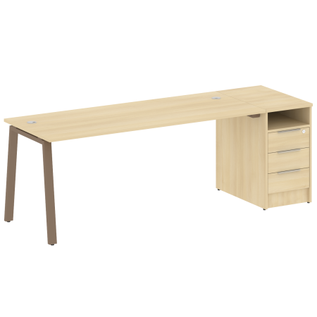 Рабочая станция Metal System Style БА.РС-СТП-1.5 2212x720x750 (Акация/Мокко металл)