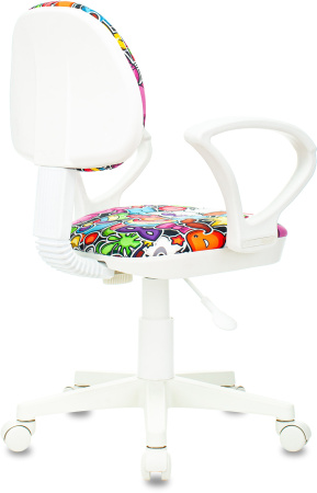 Кресло детское KD-3/WH/ARM мультиколор маскарад крестов. пластик пластик белый (Мультиколор)