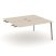 Двойной стол приставка к опорным тумбам ES.D.SPR-4-LP (1580х1500х750) (Тиквуд Светлый/Металл Латте)