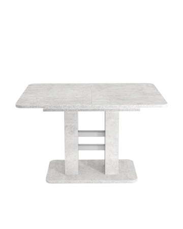 Стол Elephant раскладной 120-160*80 бетон/алюминий (Стол обеденный ELEPHANT серый) Стол Elephant раскладной 120-160*80 бетон/алюминий (Стол обеденный ELEPHANT серый)