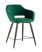 Стул полубарный Саймон велюр тёмно-зелёный (Стул полубарный Саймон темно-зеленый)
