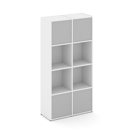 Стеллаж Locker Plus LK.K-005 798x350x1593 (Белый | Серый)